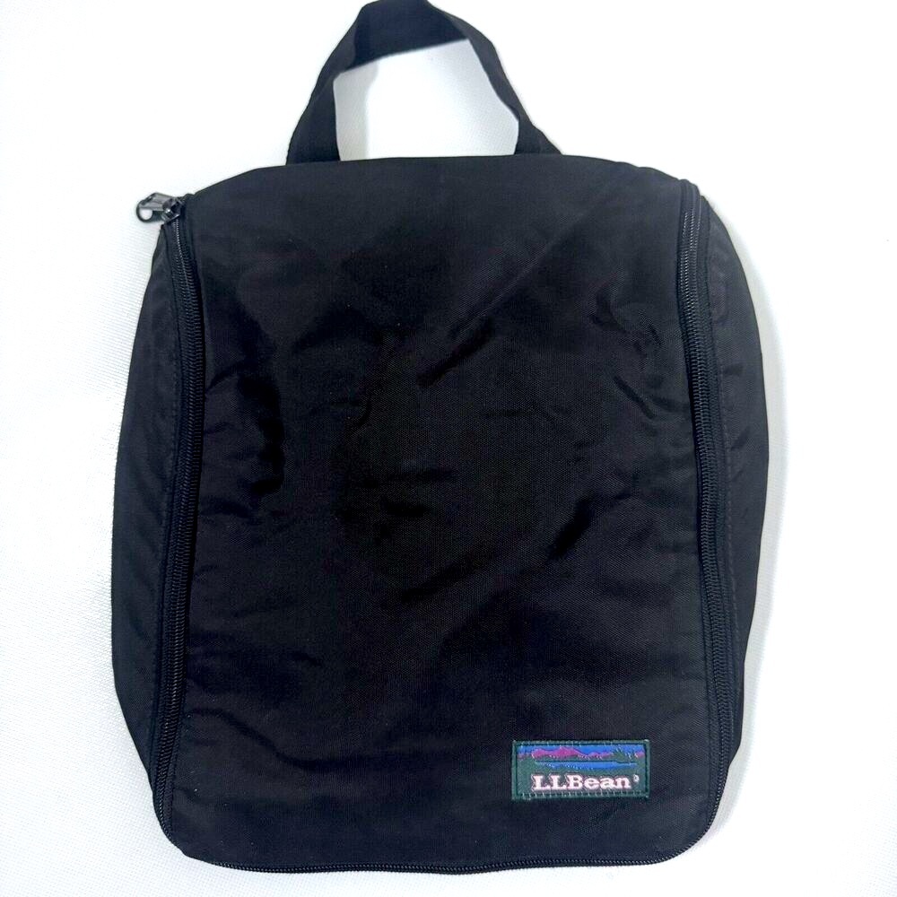 LL Bean Bag Personal Organizer Toiletry Black Green Travel Men Unisex Gorpcore